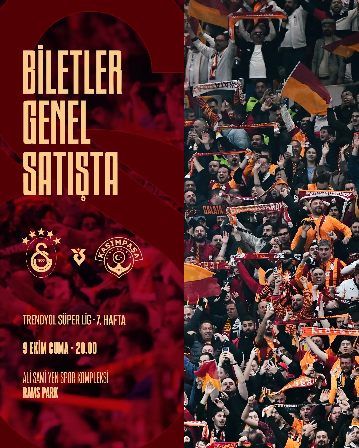 Galatasaray, Kasımpaşa maçı biletlerini duyurdu