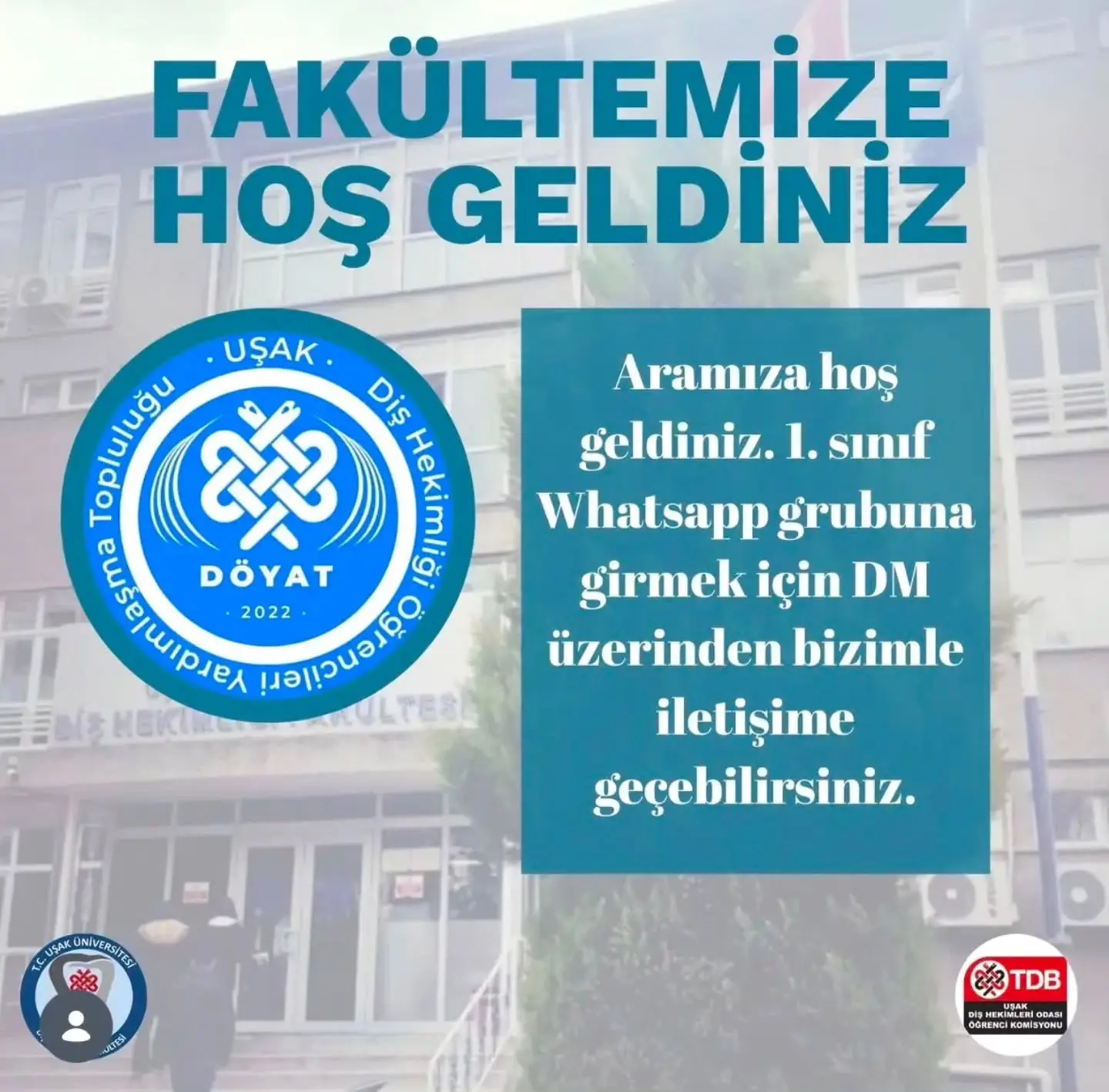 Diş Hekimliği Fakültesi'nde Topluluk Faaliyetleri Başladı