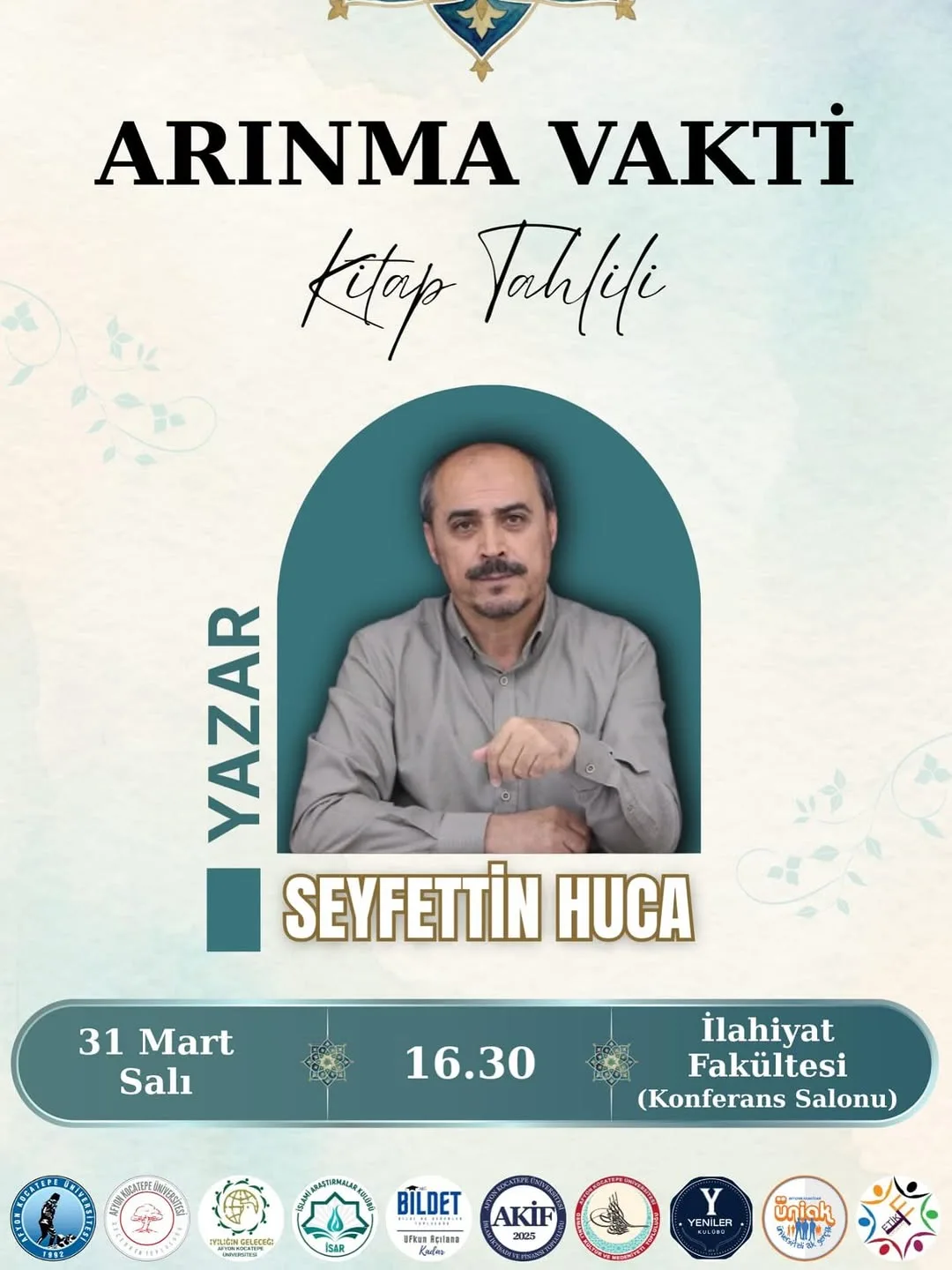 Afyon Kocatepe Üniversitesi'nde Bugün: Arınma Vakti - Kitap Tahlili Etkinliği