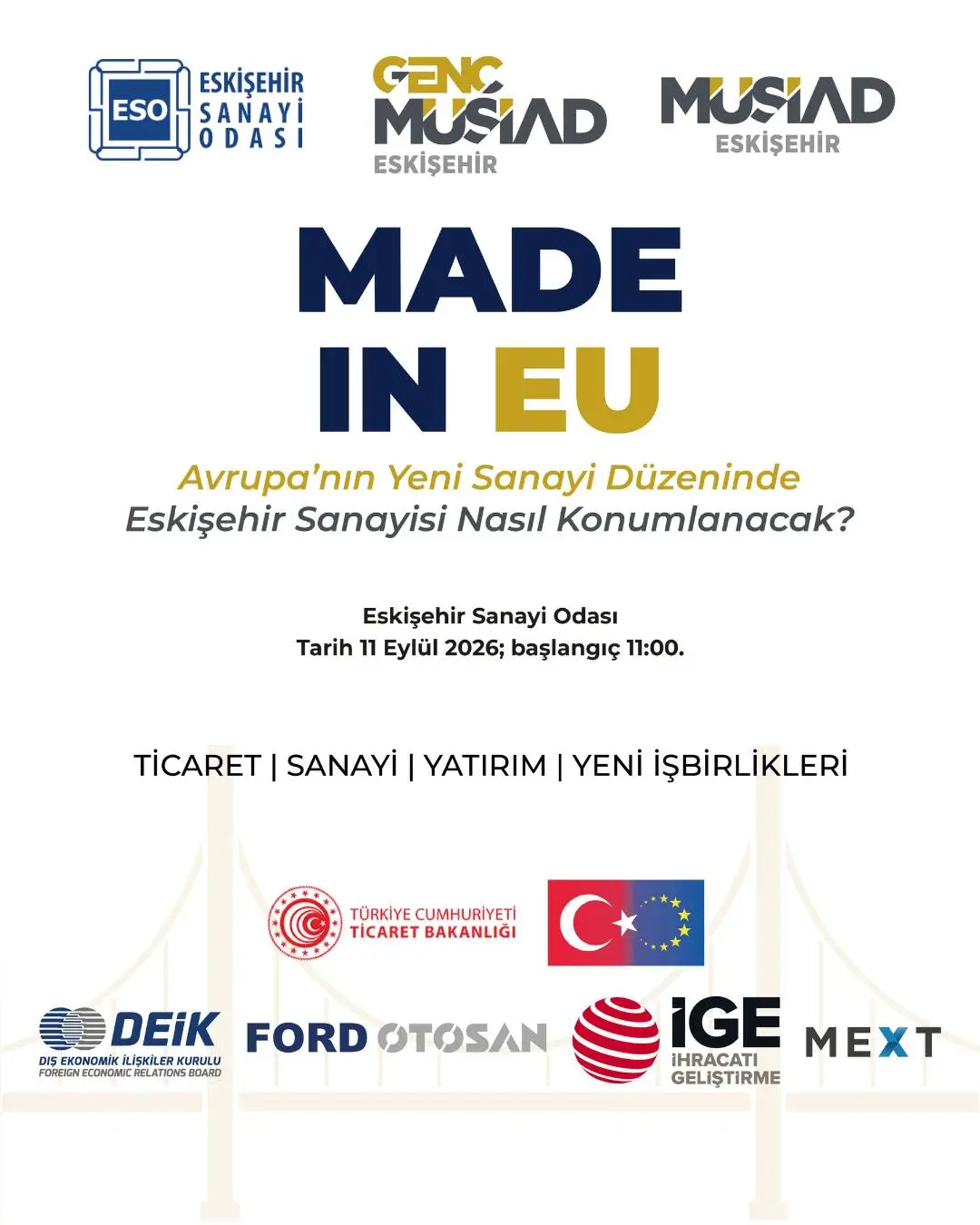 Eskişehir'de MADE IN EU Programı Düzenlenecek