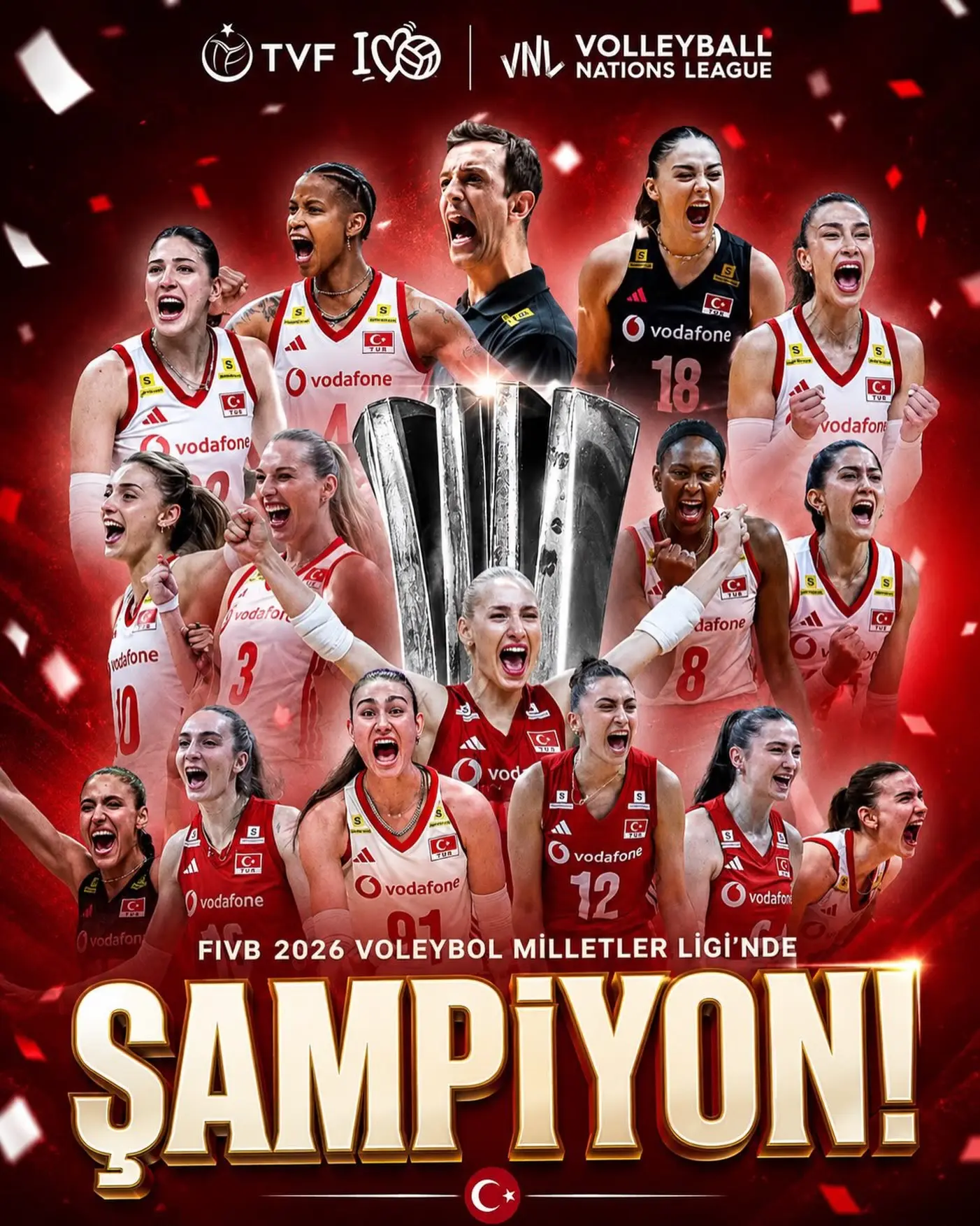 A Milli Kadın Voleybol Takımı şampiyon oldu
