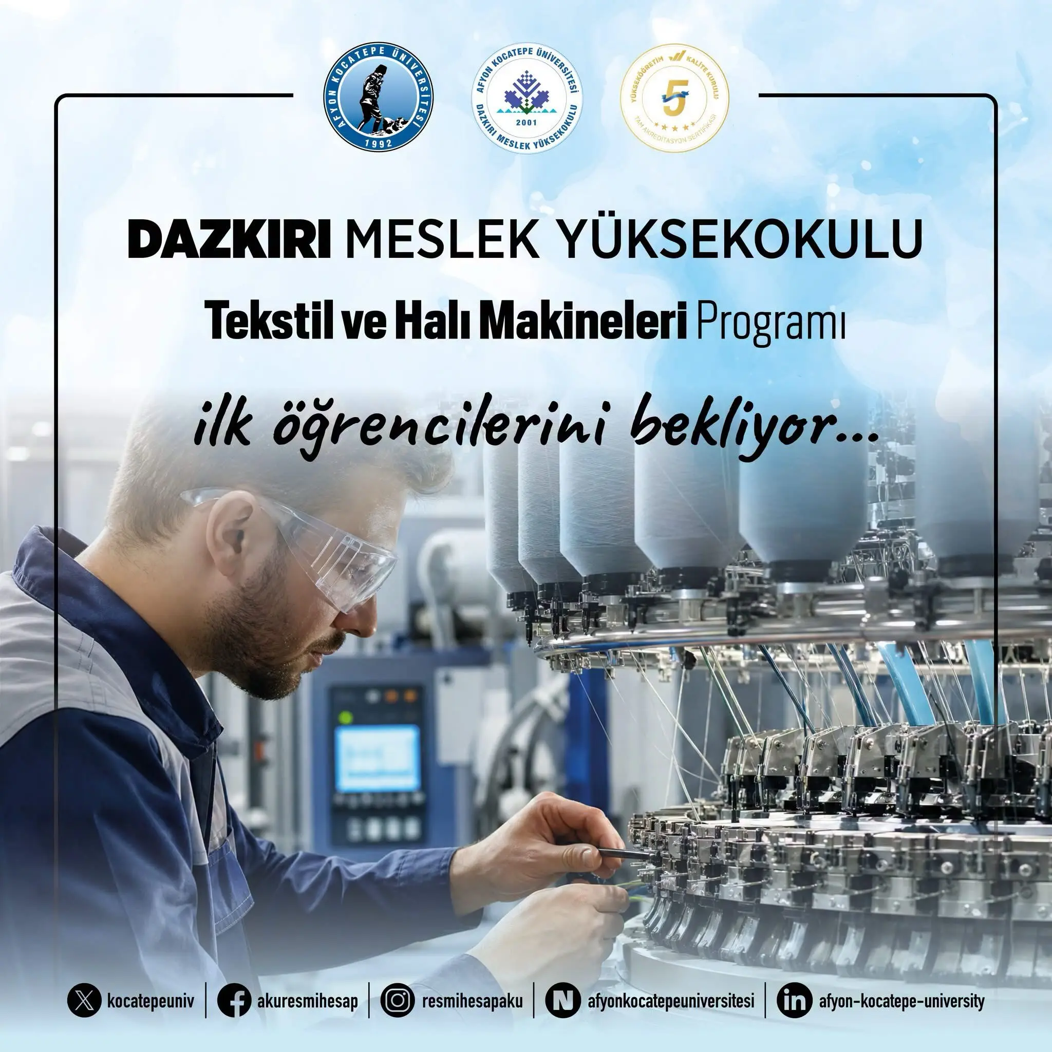 Dazkırı MYO Tekstil Programı Duyurusu