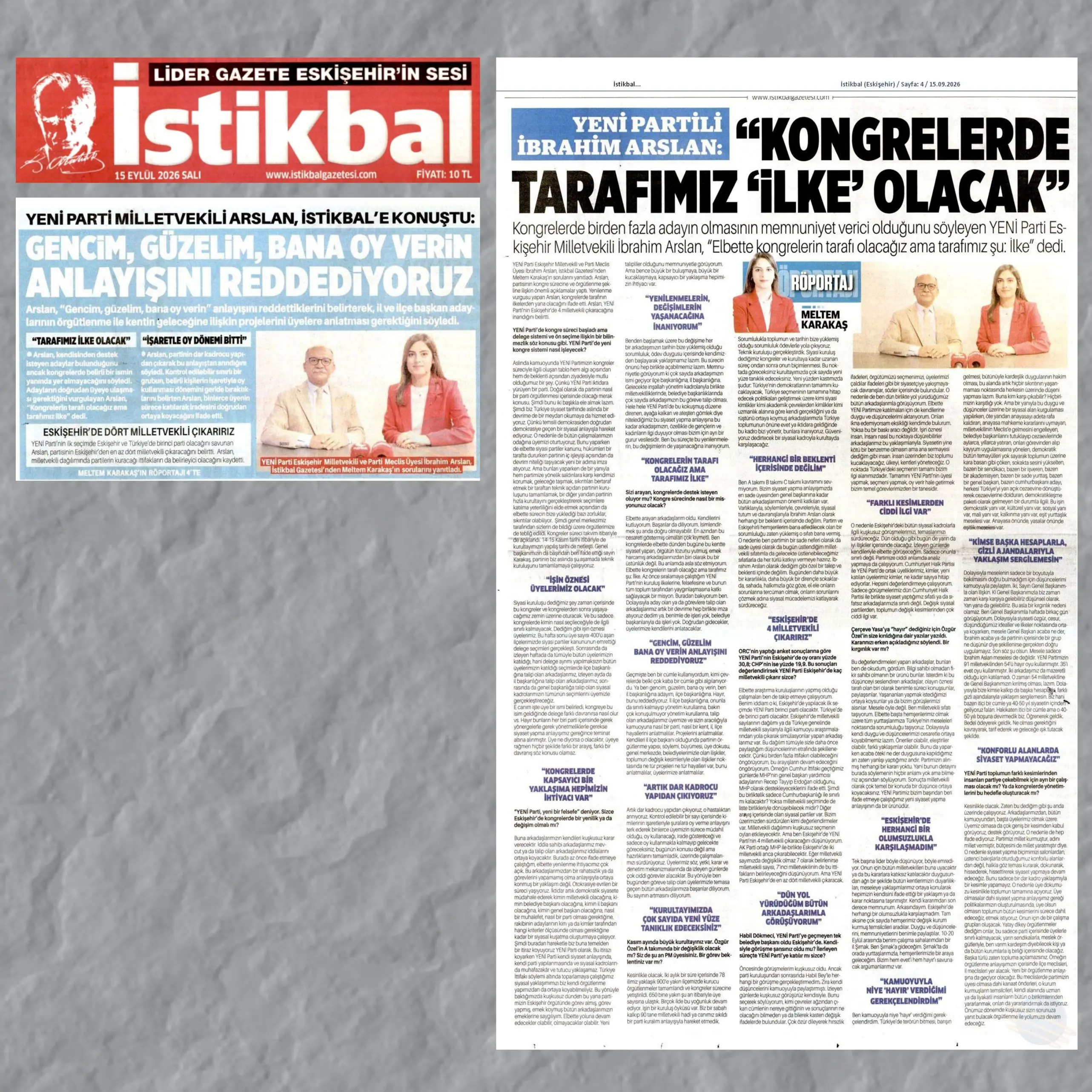 Yeni partinin hedefleri ve ilkeleri açıklandı