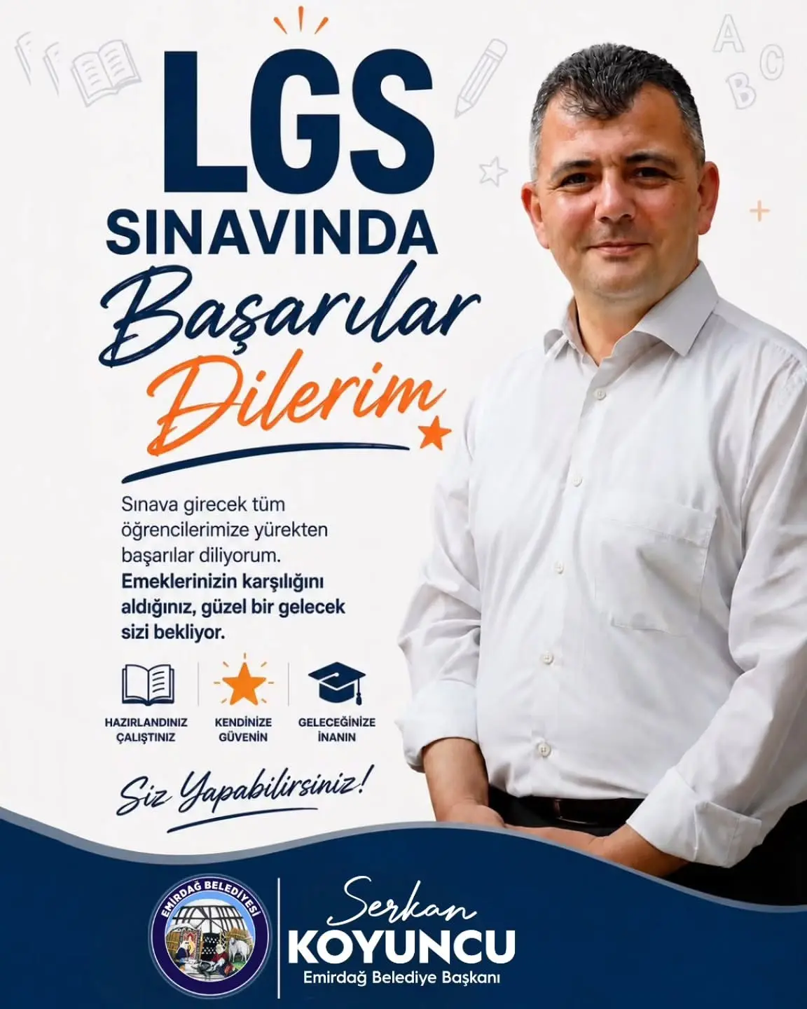 Emirdağ Belediyesi'nden LGS Öğrencilerine Başarı Dileği