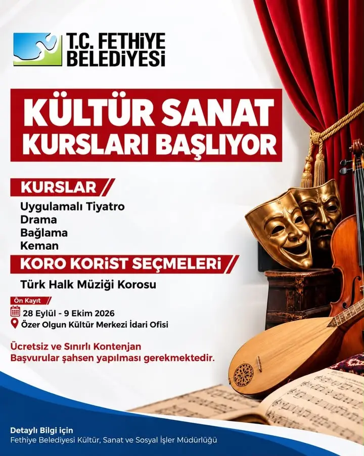 Fethibey Belediyesi'nden Ücretsiz Kültür Sanat Kursları