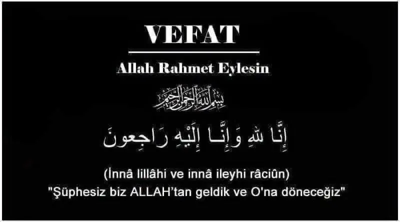 Feride Şimşek'in vefatı duyuruldu