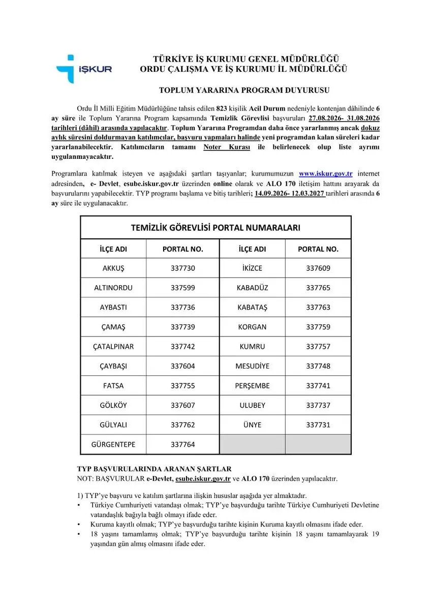 2026-2027 TYP Başvuru Duyurusu Yayınlandı