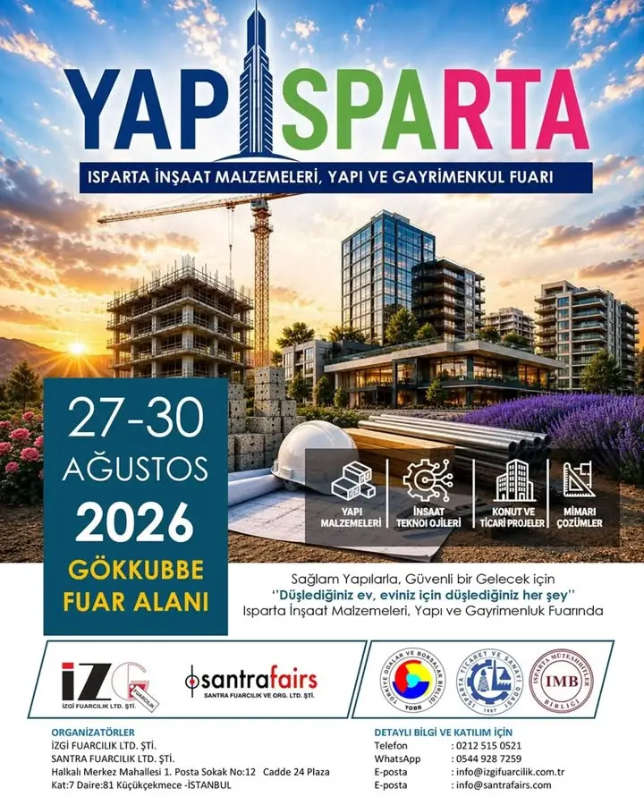 YAPISPARTA Fuarı 2026'da Isparta'da Gerçekleşecek