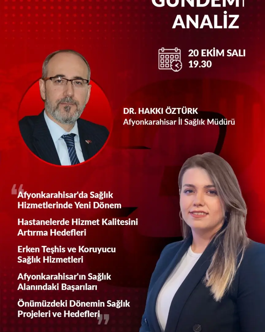 Dr. Hakkı Öztürk, sağlık hedeflerini değerlendirecek