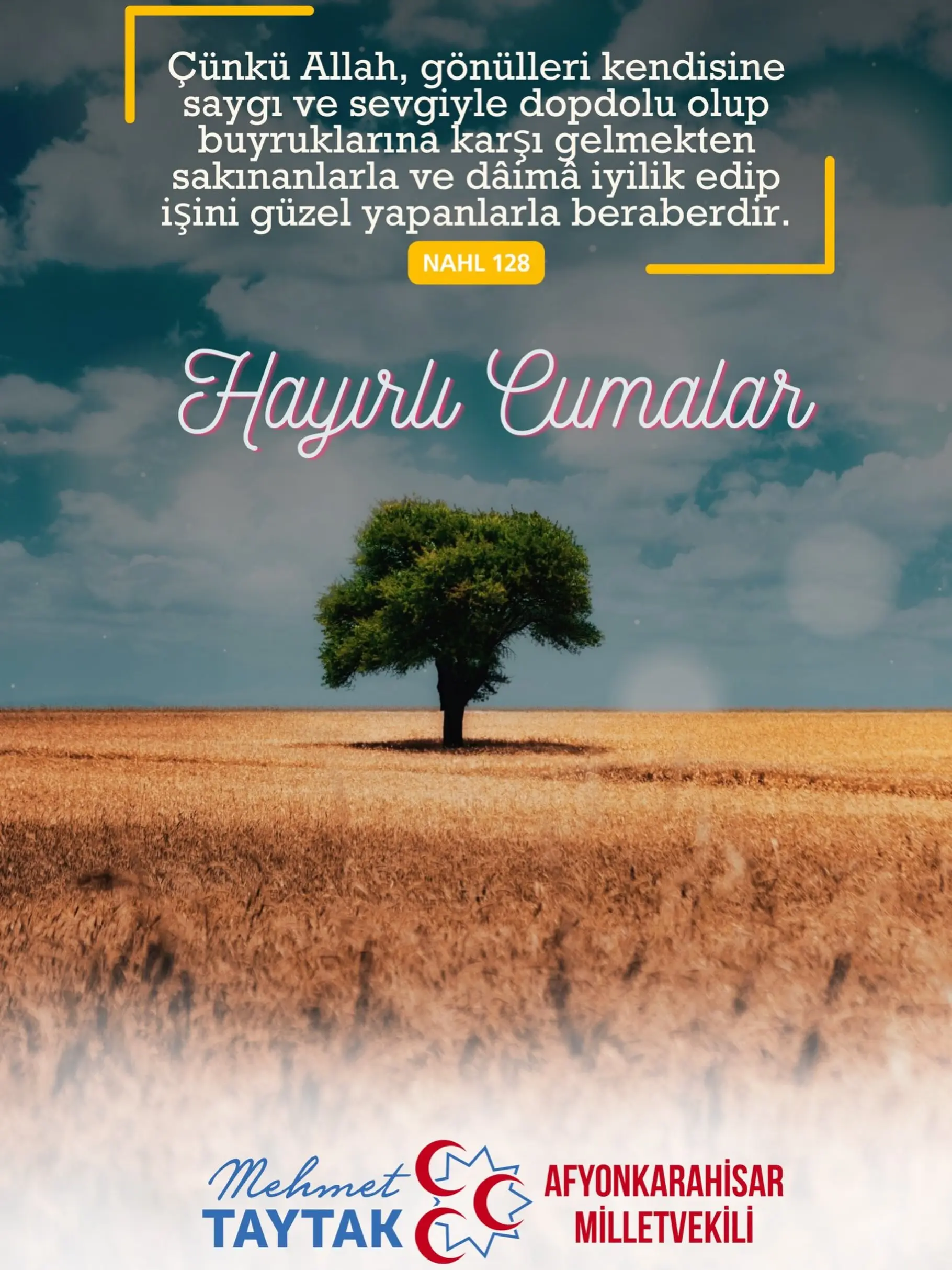 MHP Milletvekili'nden Hayırlı Cumalar Mesajı