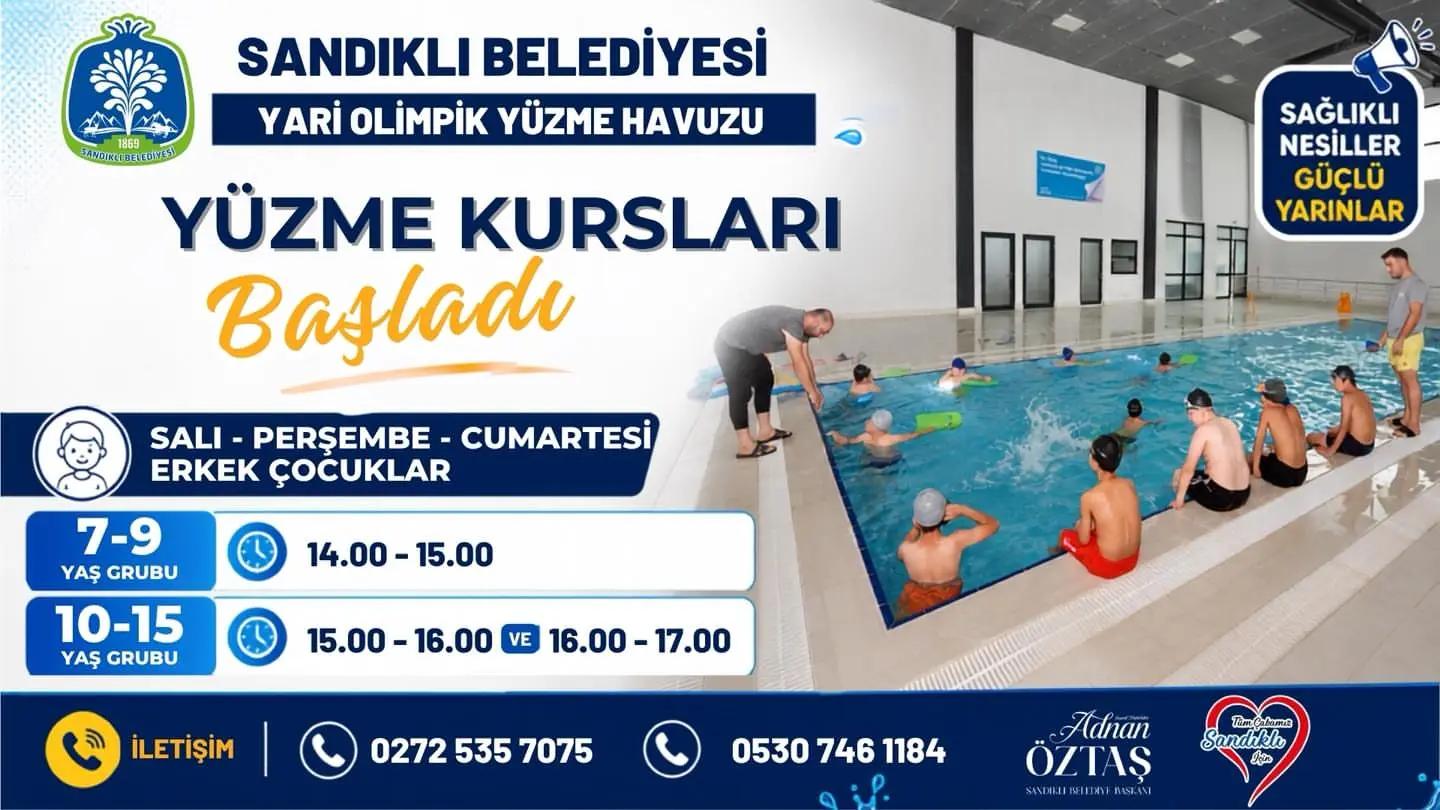 Sandıklı'da Yüzme Kursları Başladı