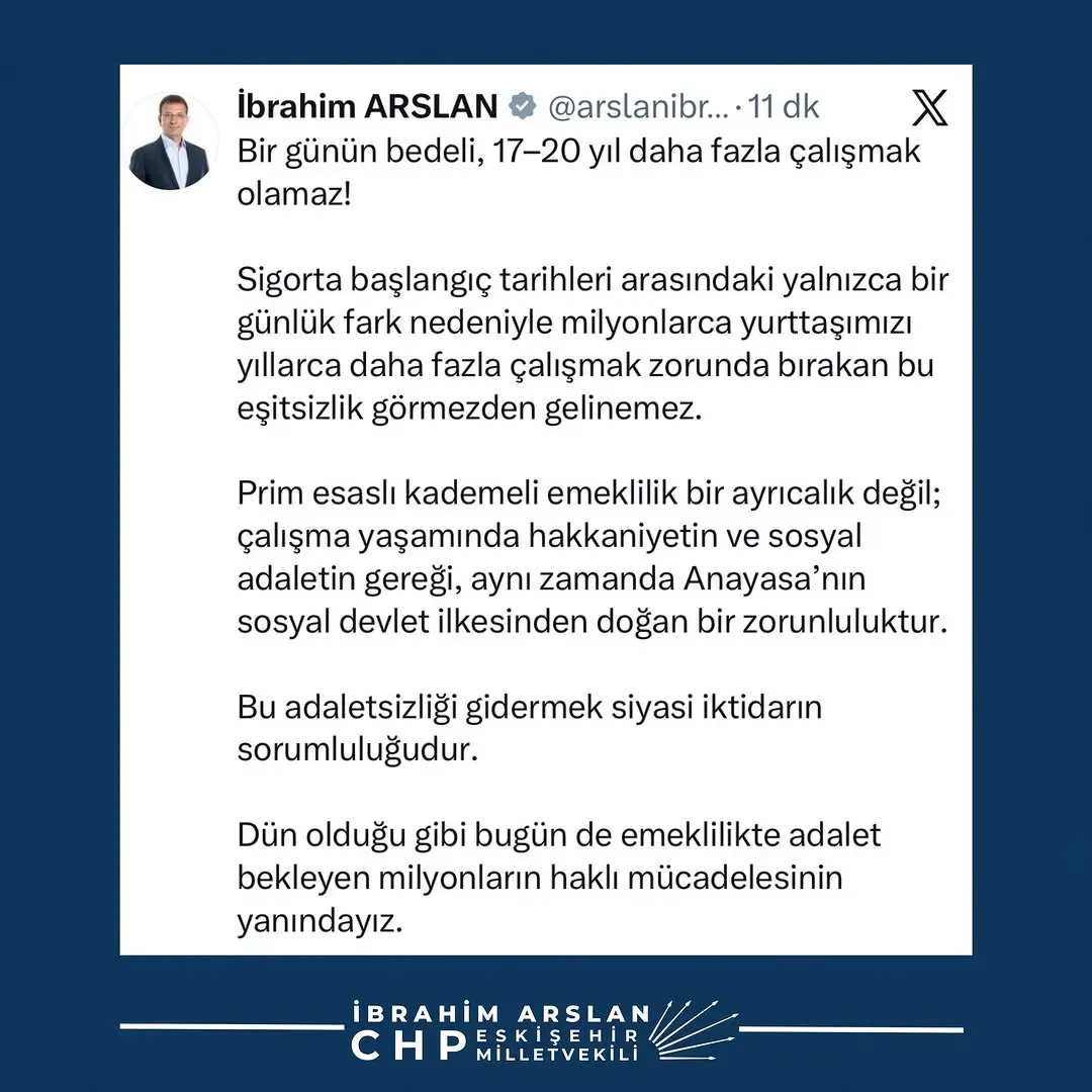 Kademeli Emeklilik Düzenlemesi Hakkında Açıklama