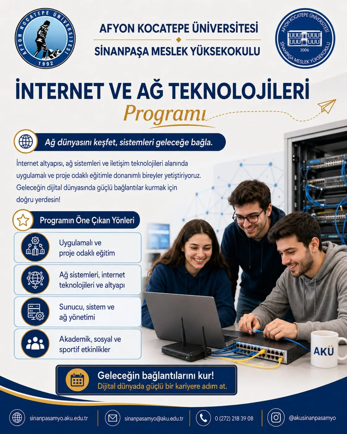 Sinanpaşa MYO'da İnternet ve Ağ Teknolojileri Eğitimi