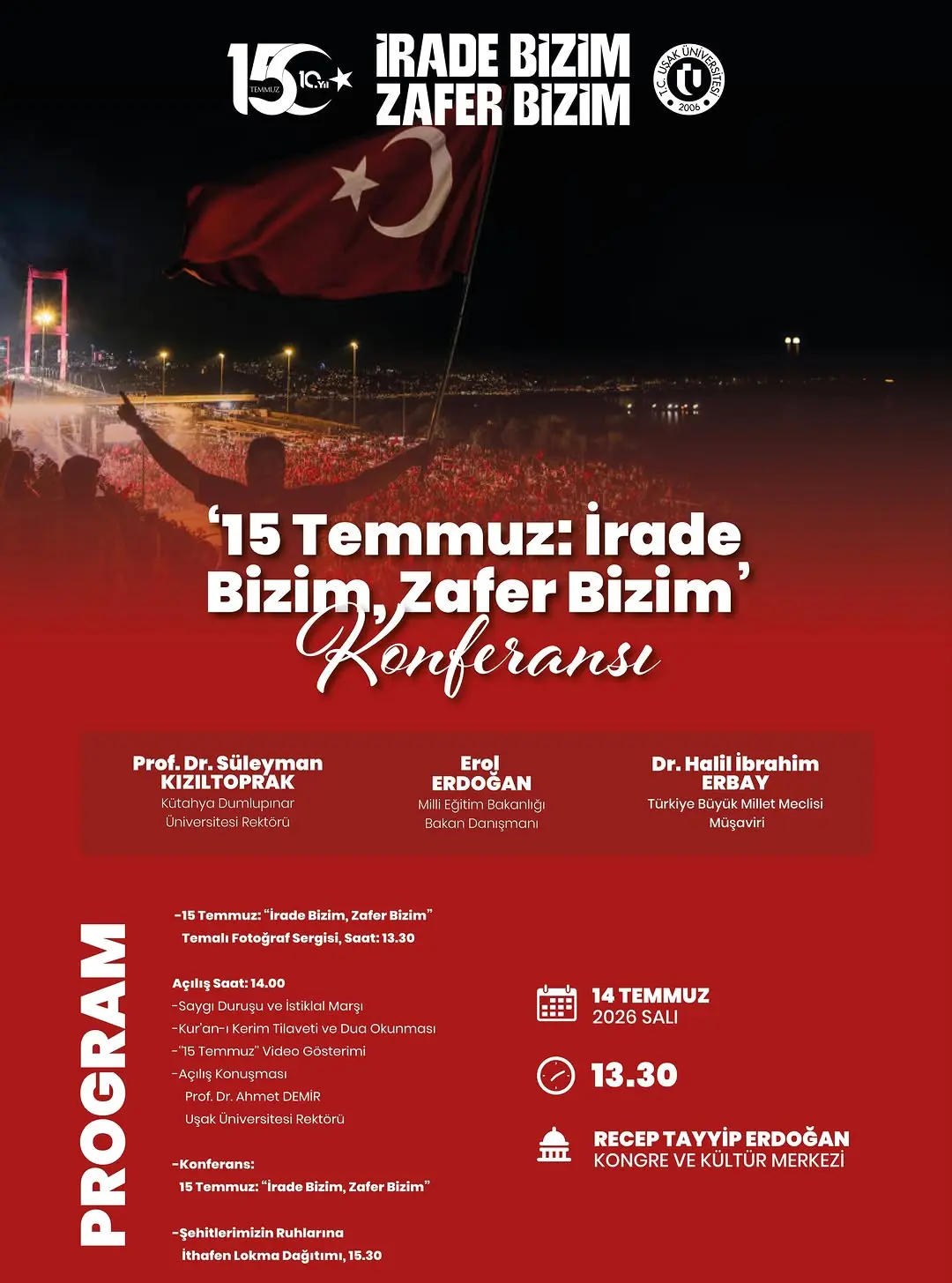 Demokrasi Mücadelesi Konferansı Duyuruldu