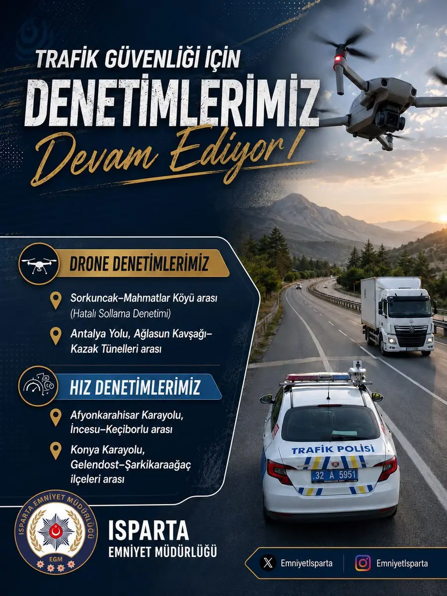 Isparta'da Trafik Denetimleri Devam Ediyor