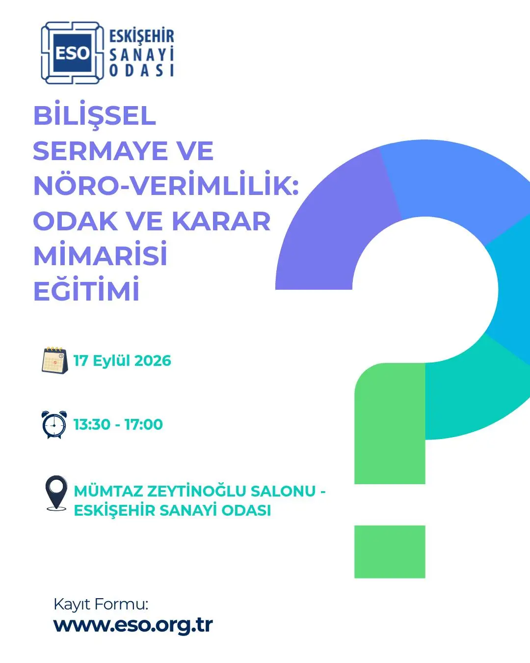 Bilişsel Sermaye Eğitimi 17 Eylül'de Yapılacak