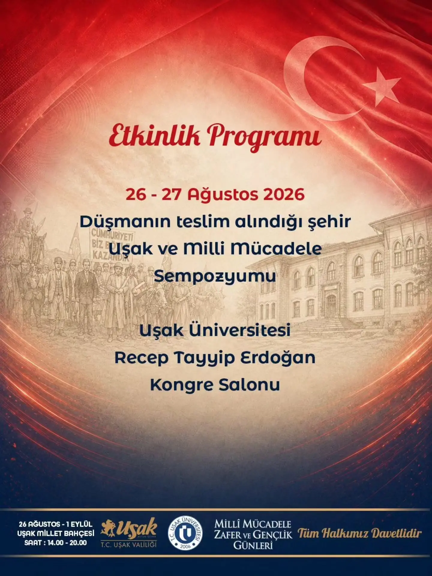 Uşak'ta Millî Mücadele ve Gençlik Günleri Başlıyor