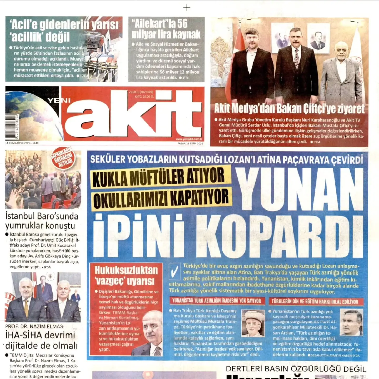 Yunanistan Lozan Antlaşması'nı ihlal ediyor