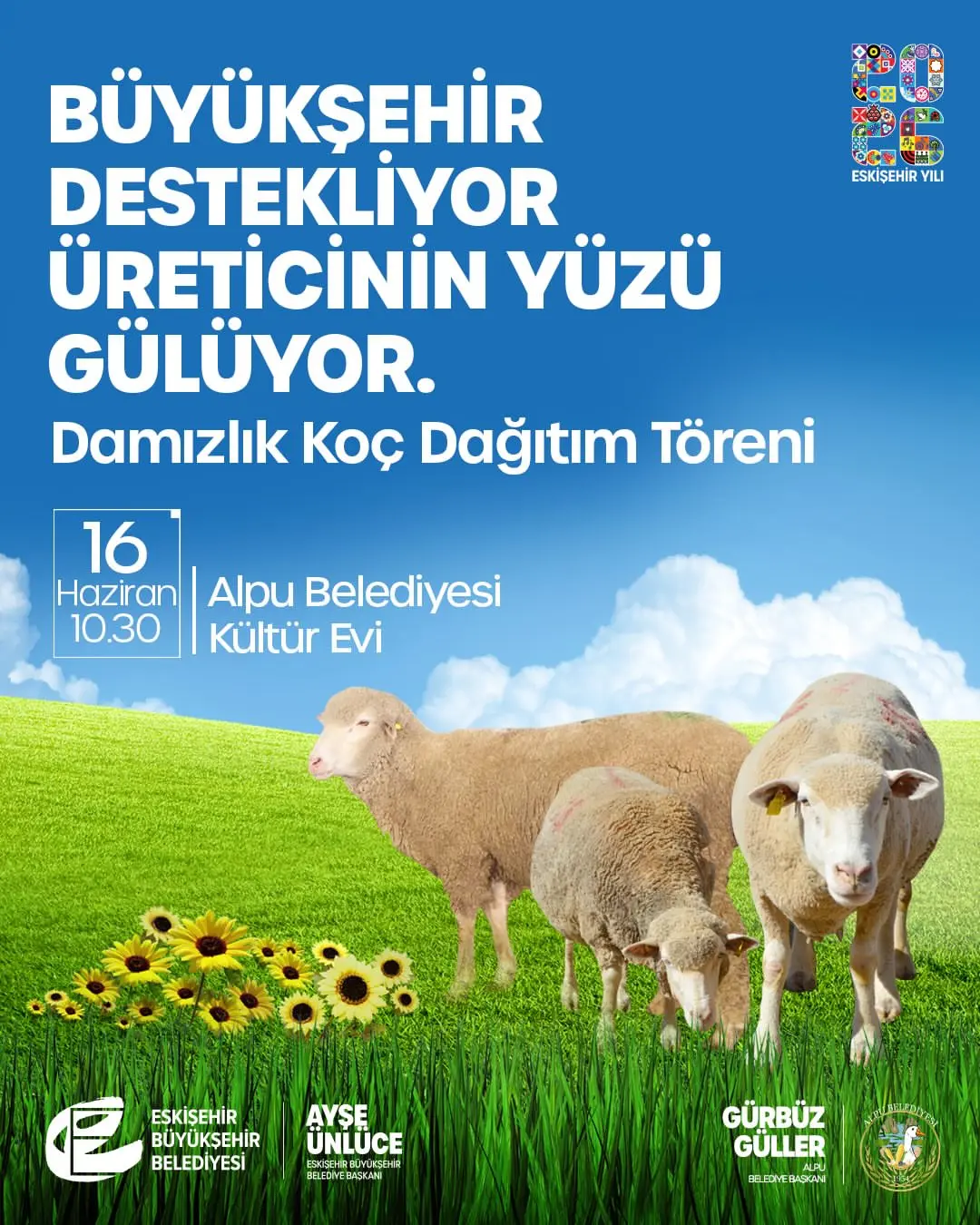 Alpu'da Damızlık Koç Desteği Töreni Düzenlenecek