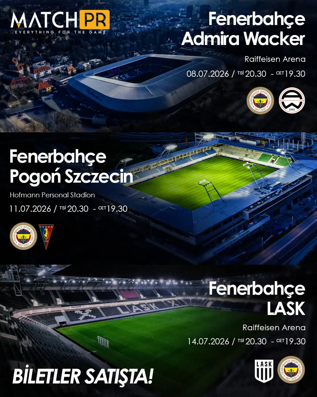 Fenerbahçe'nin Avusturya'daki hazırlık kampı biletleri satışta