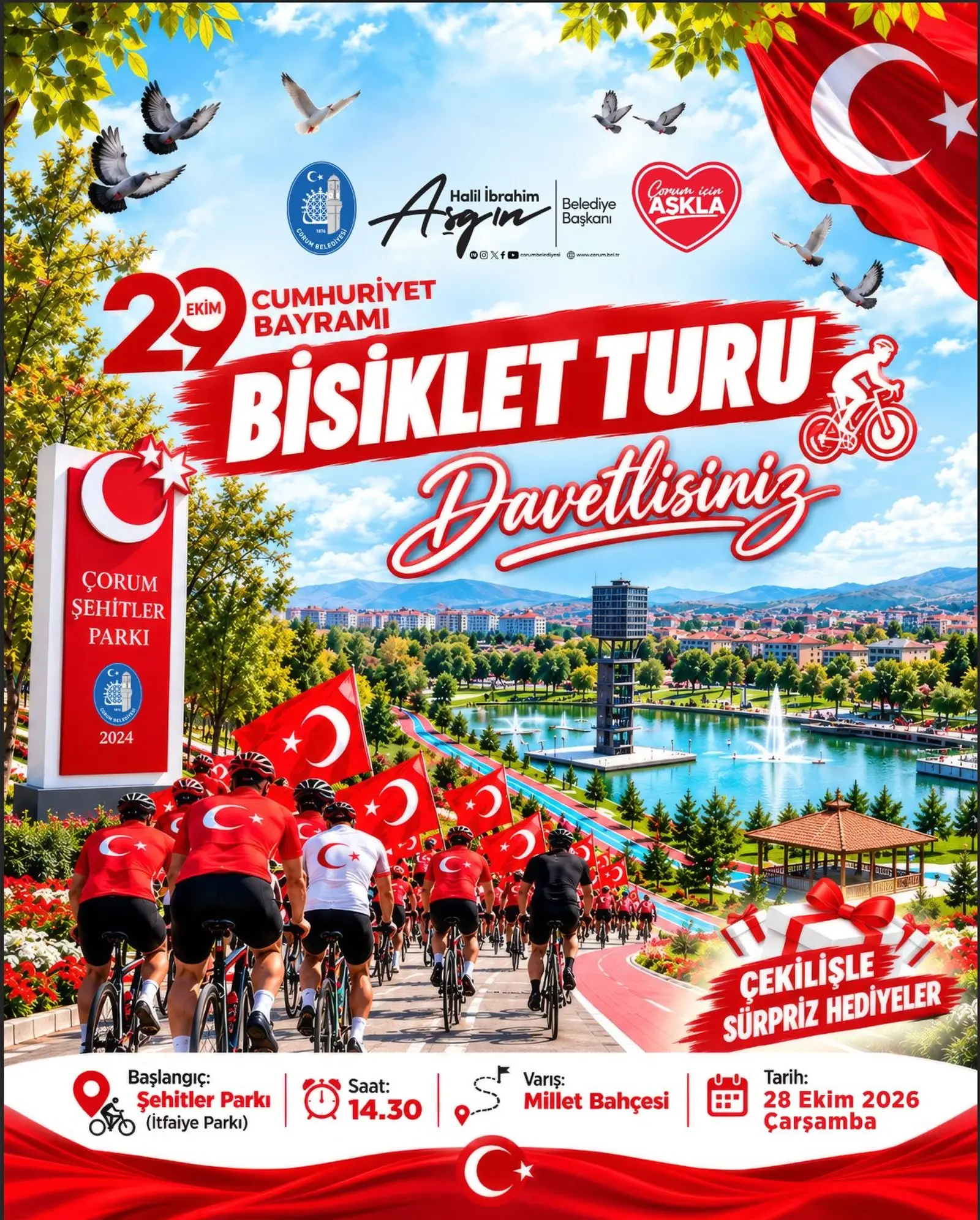 Cumhuriyet Bayramı Bisiklet Turu 28 Ekim'de