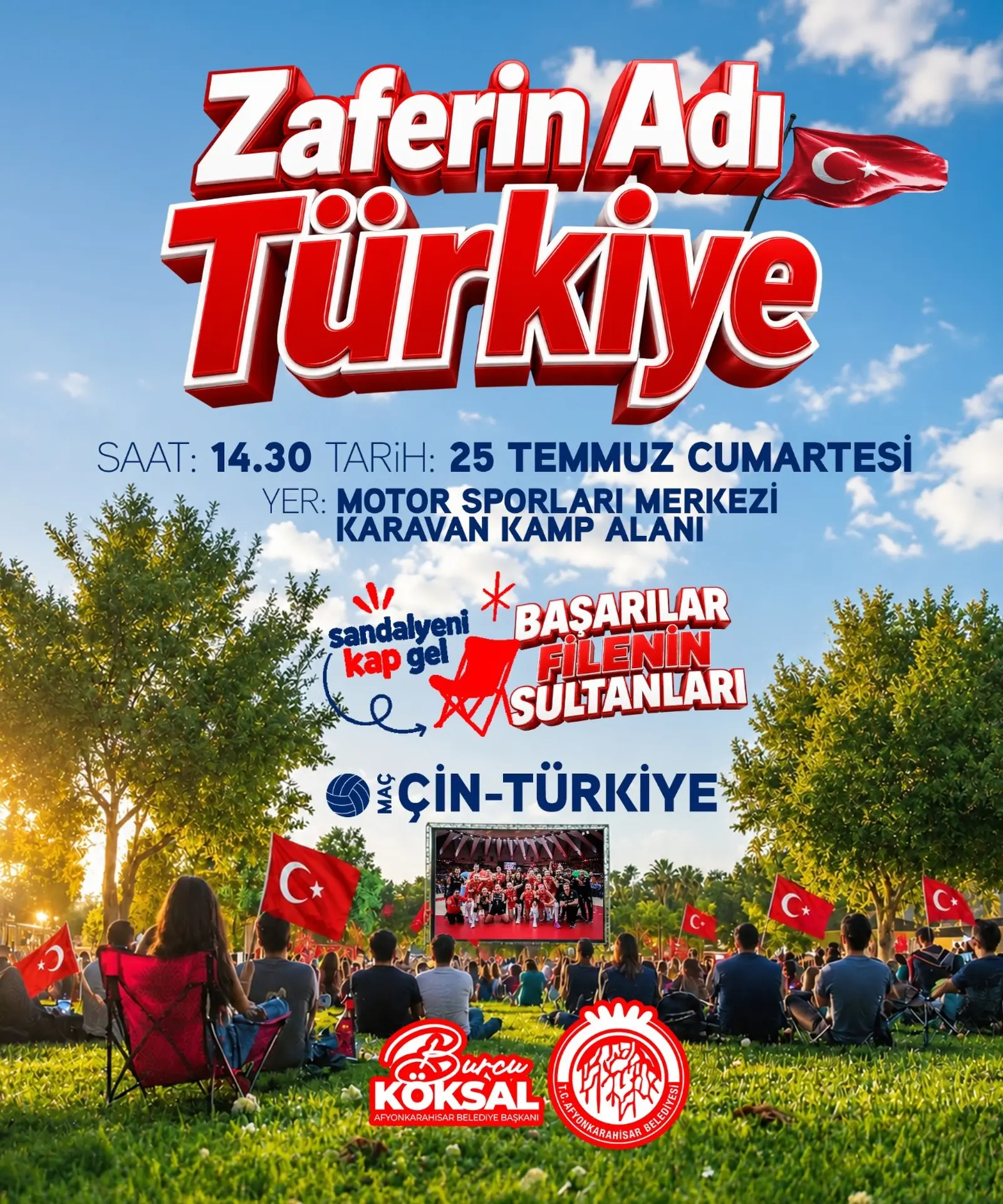 A Milli Kadın Voleybol Takımı için dev ekran etkinliği