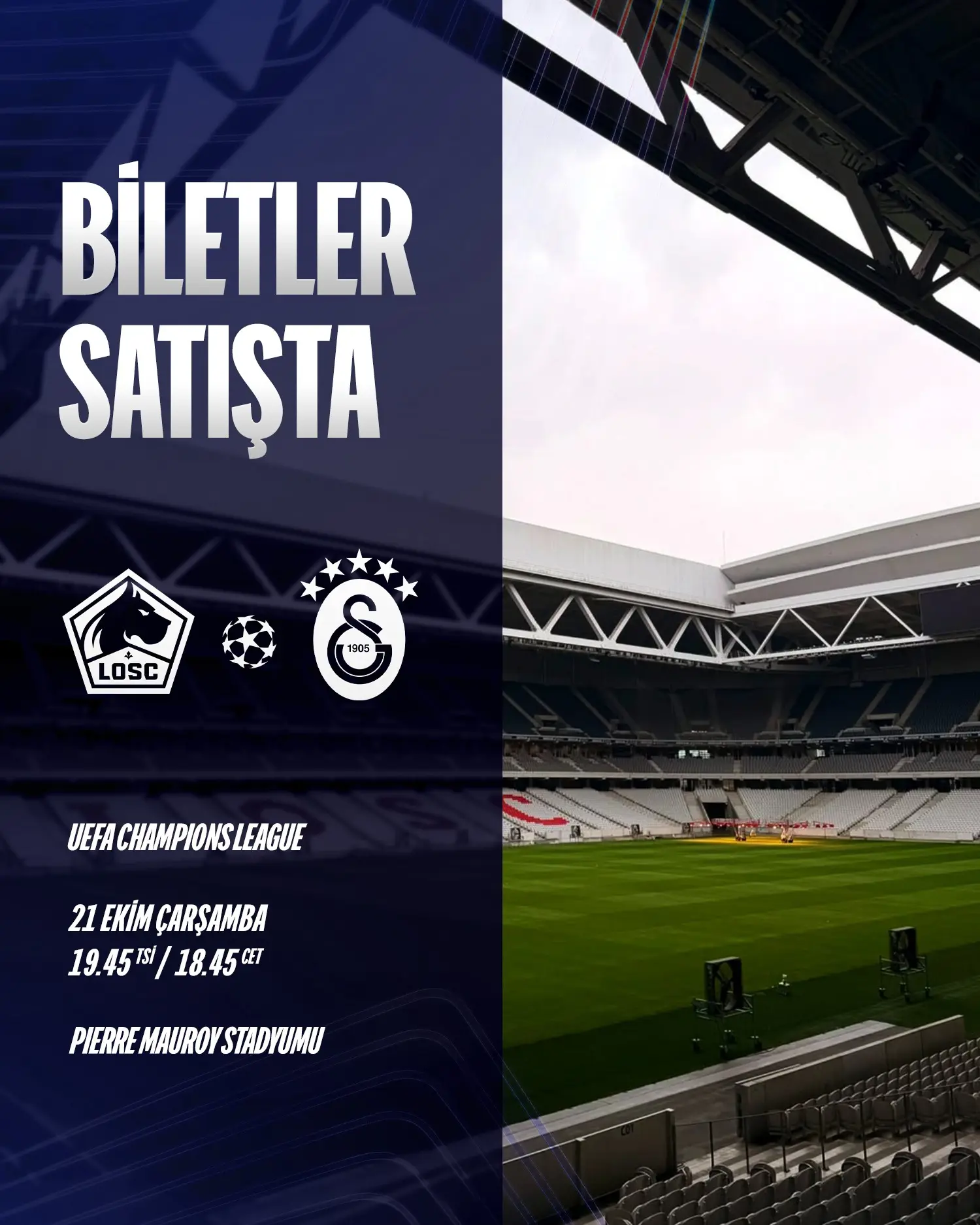 Galatasaray, Lille maçı bilet satışını başlattı