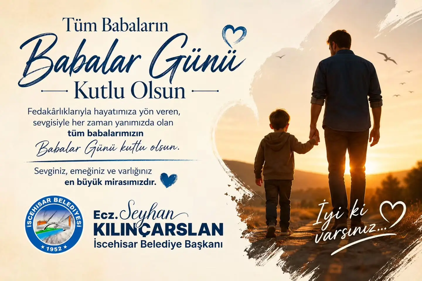 Babalar Günü mesajı İscehisar Belediyesi'nden