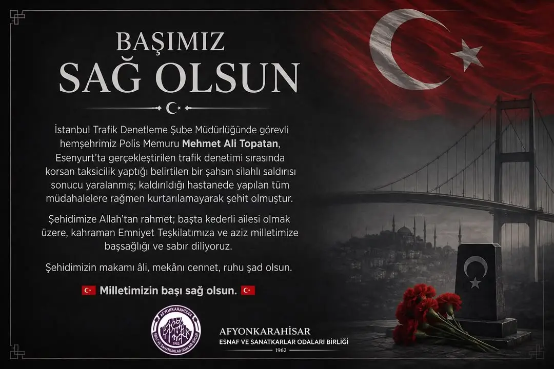 Afyonkarahisar Esnaf ve Sanatkarlar Odaları'ndan önemli duyuru