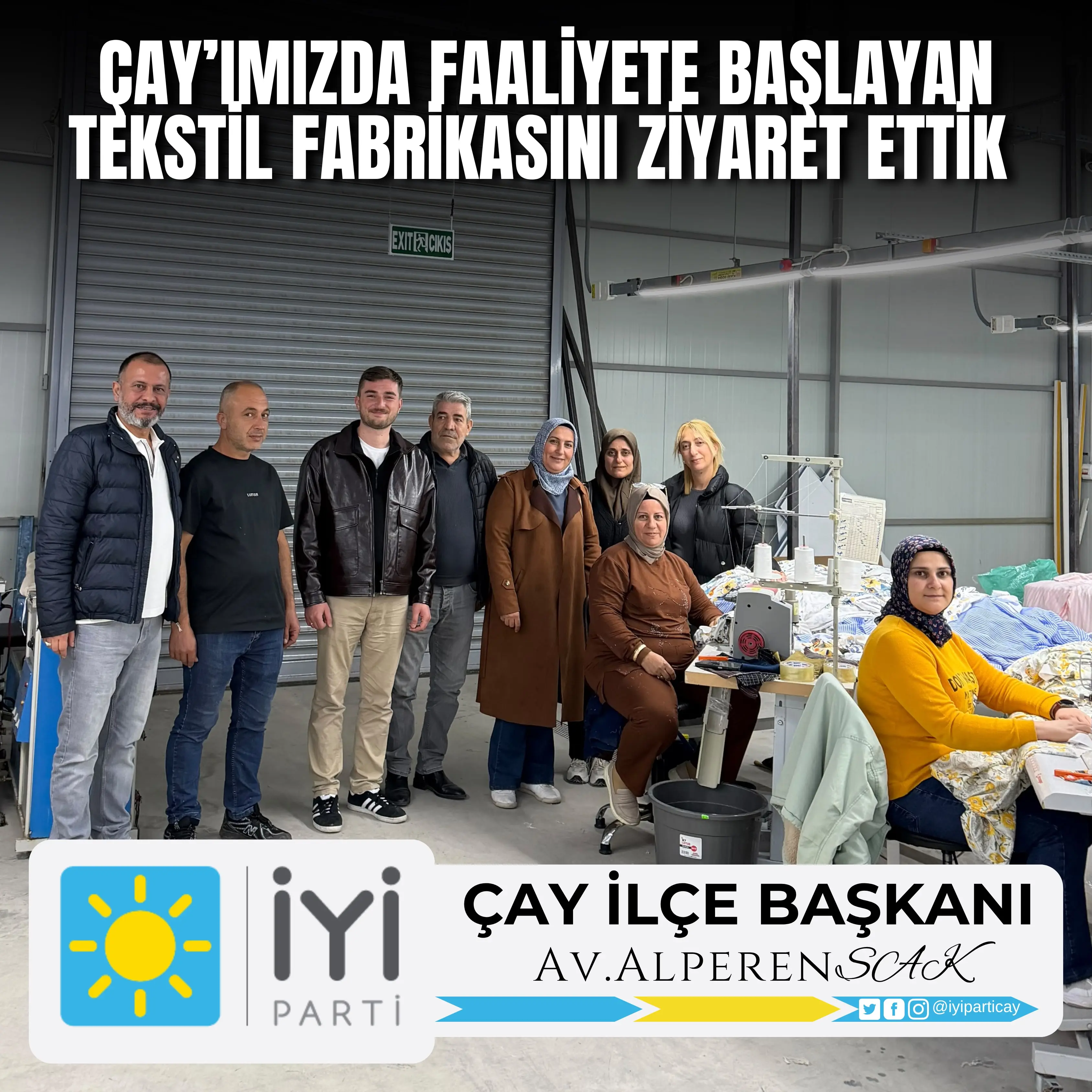Çay'daki Yeni Tekstil Fabrikası Ziyareti