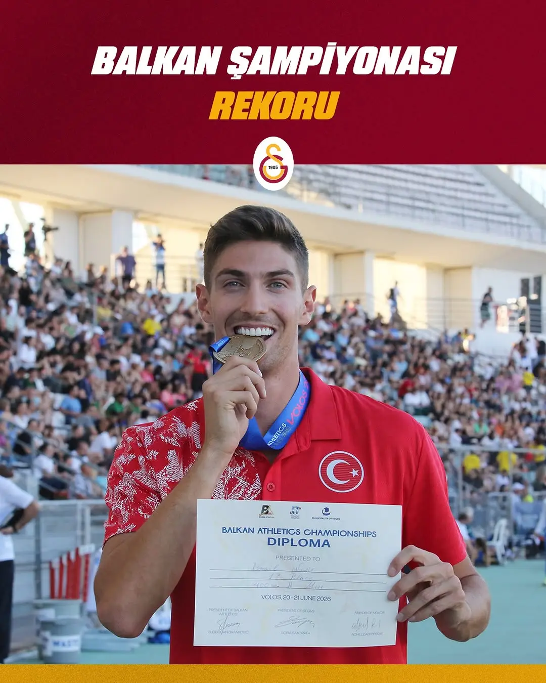 İsmail Nezir Balkan Atletizm Şampiyonası'nda Rekor Kırdı