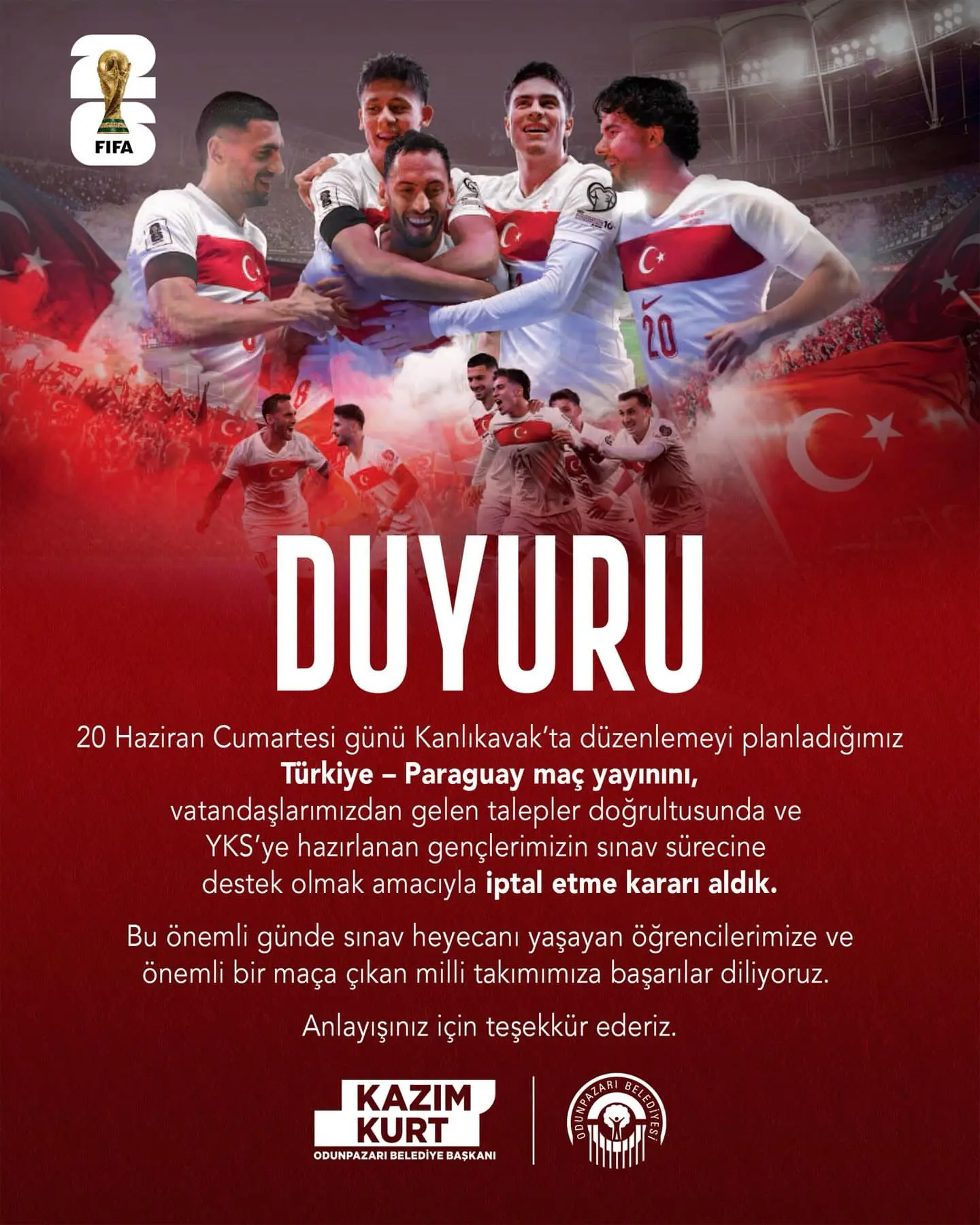 Türkiye - Paraguay maçı iptal edildi