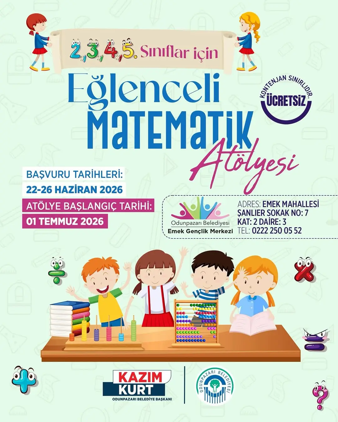 Eğlenceli Matematik Atölyesi Başlıyor
