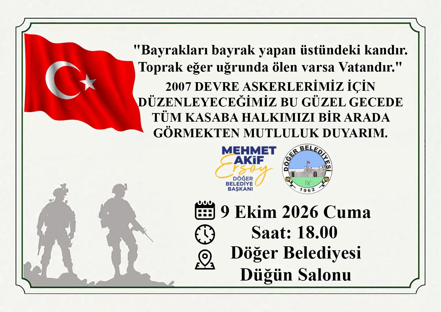 Asker eğlencesi programı 9 Ekim'de yapılacak