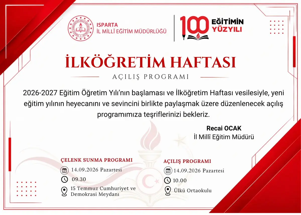 2026-2027 Eğitim Öğretim Yılı Başlıyor
