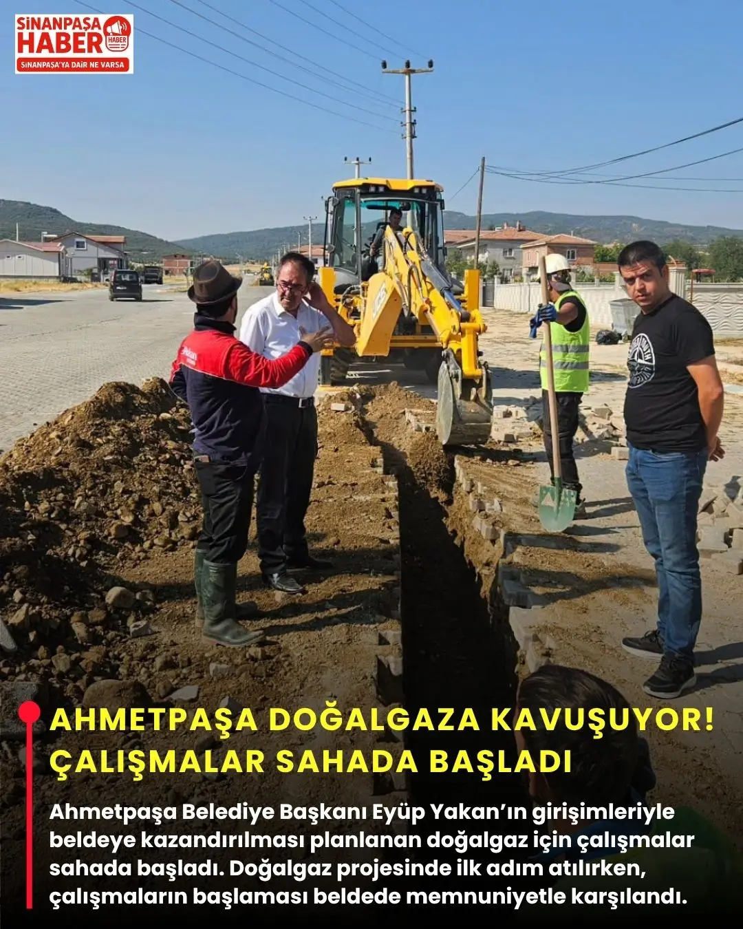 Ahmetpaşa'da doğalgaz çalışmaları başladı