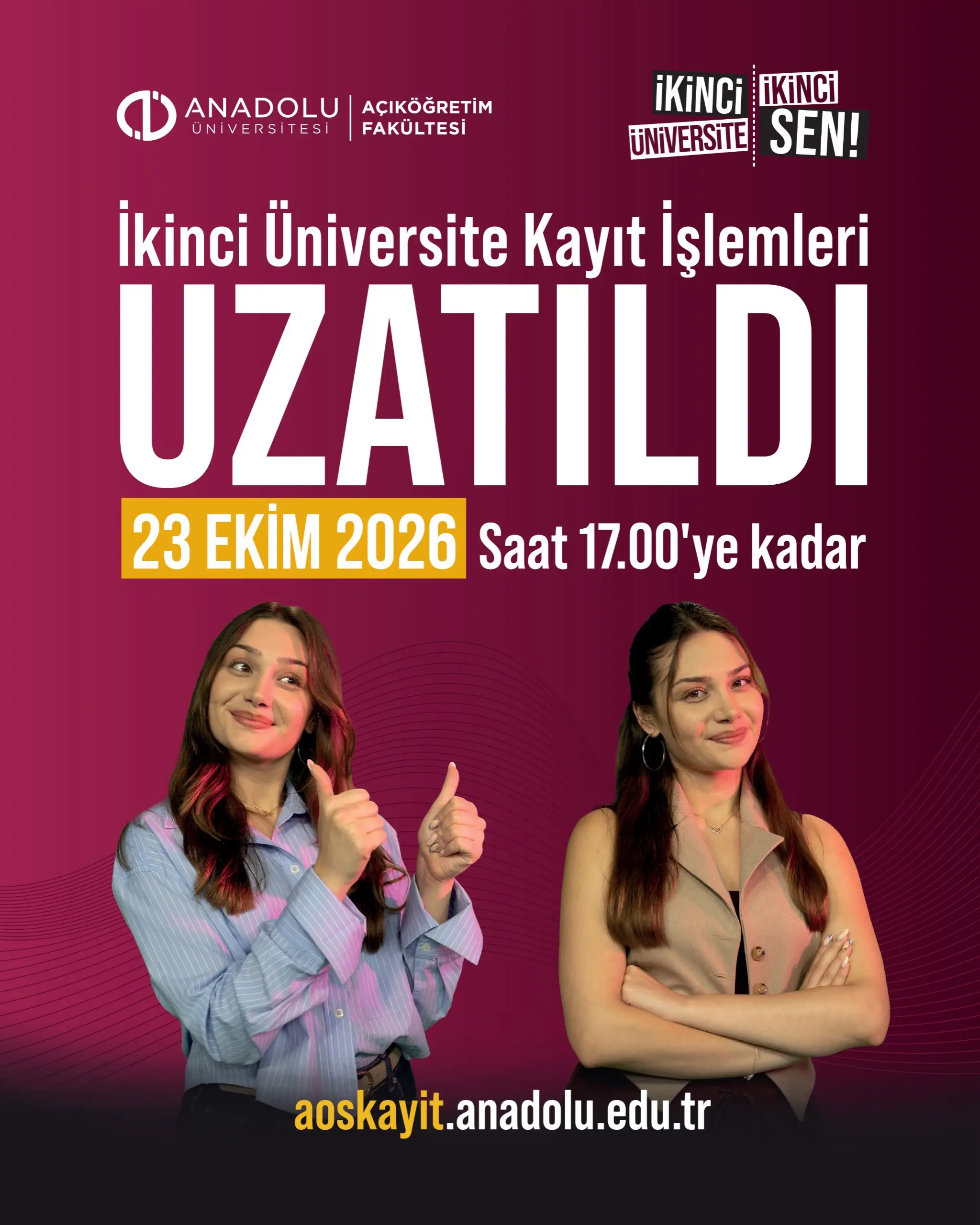 İkinci Üniversite Kayıt Süresi Uzatıldı