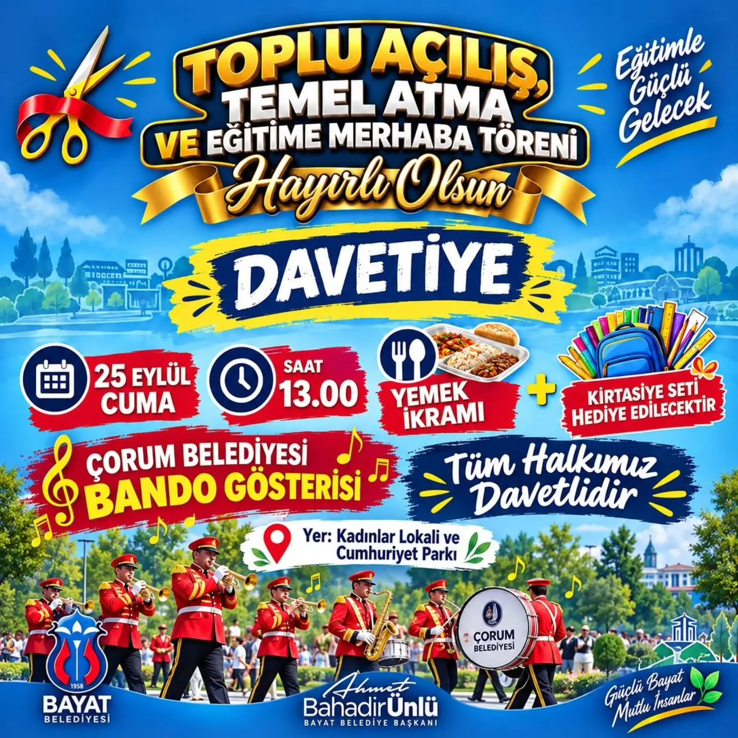 Halk, etkinliğe davet edildi