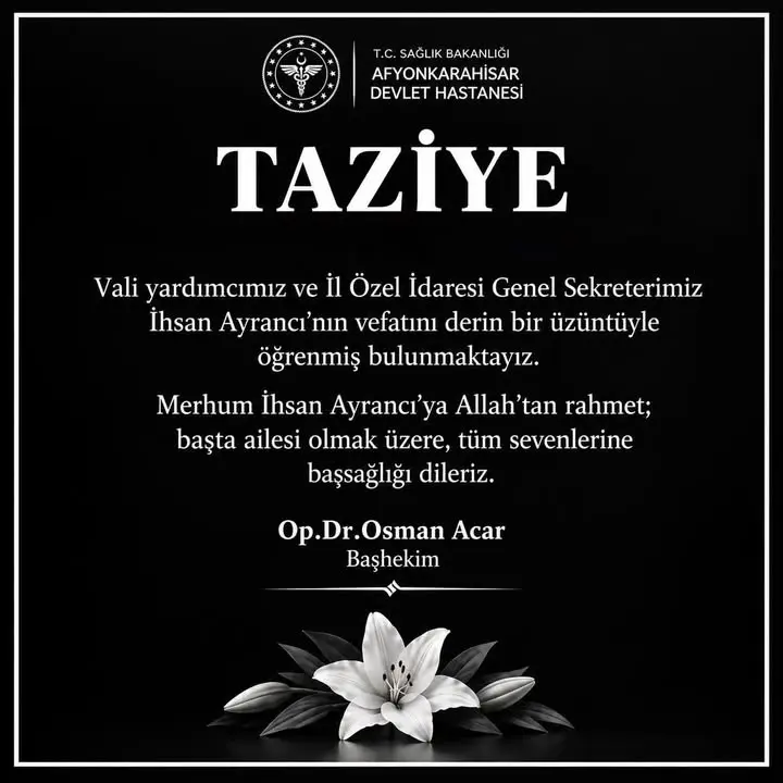 İhsan Ayrancı'nın vefatı duyuruldu