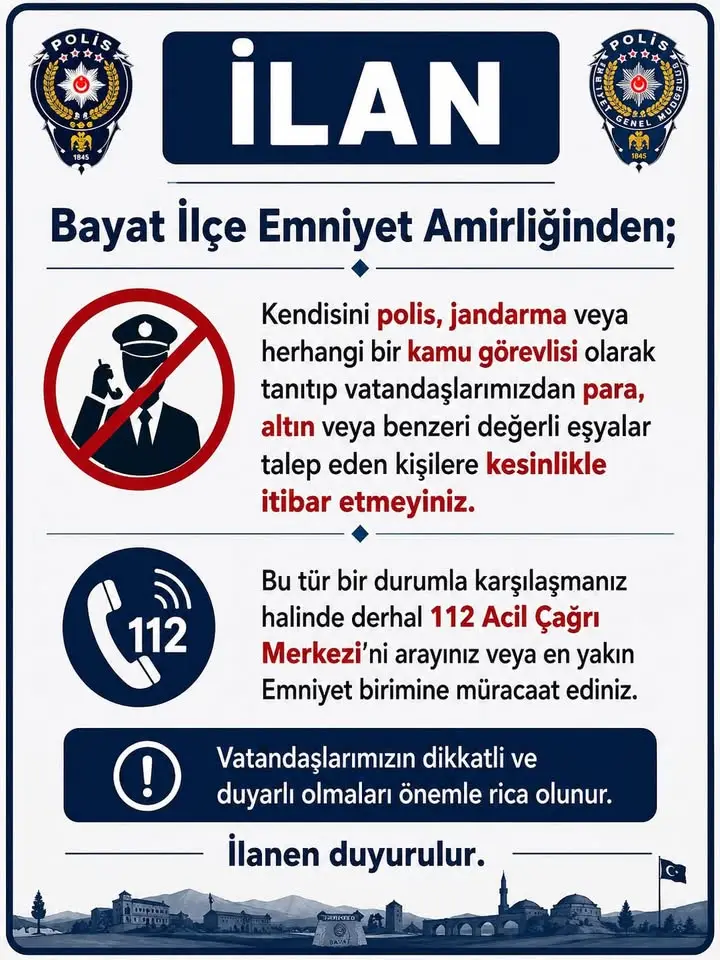 Bayat'ta Dolandırıcılık Uyarısı Yapıldı