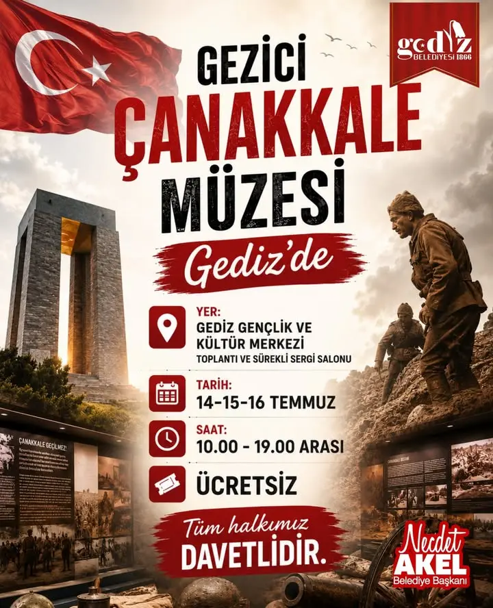 Gediz Belediyesi'nden Anma Etkinliği Daveti