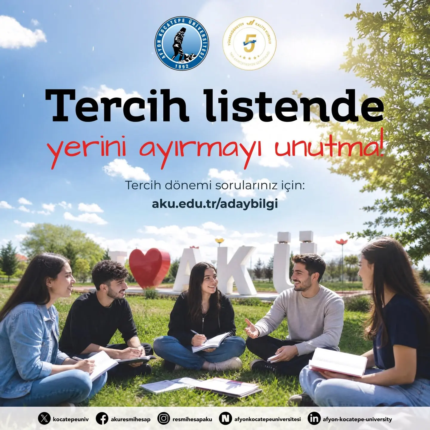 Afyon Kocatepe Üniversitesi tercih dönemini duyurdu