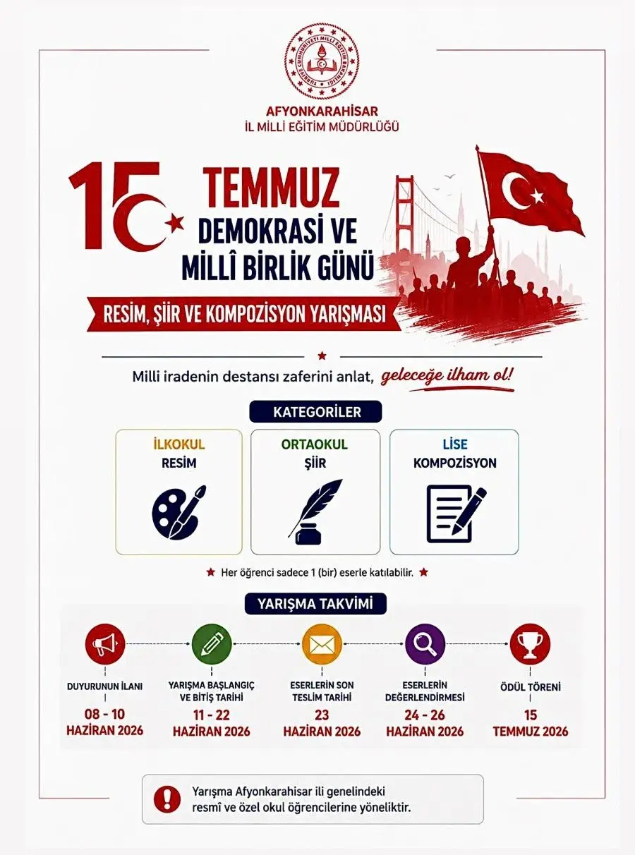 Öğrenciler 15 Temmuz İçin Yarışacak