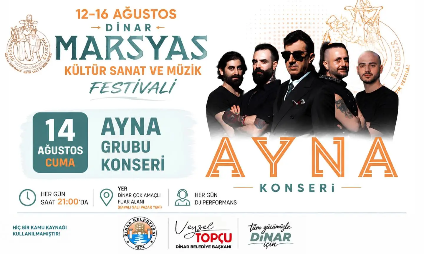 Dinar'da Marsyas Kültür, Sanat ve Müzik Festivali düzenlenecek