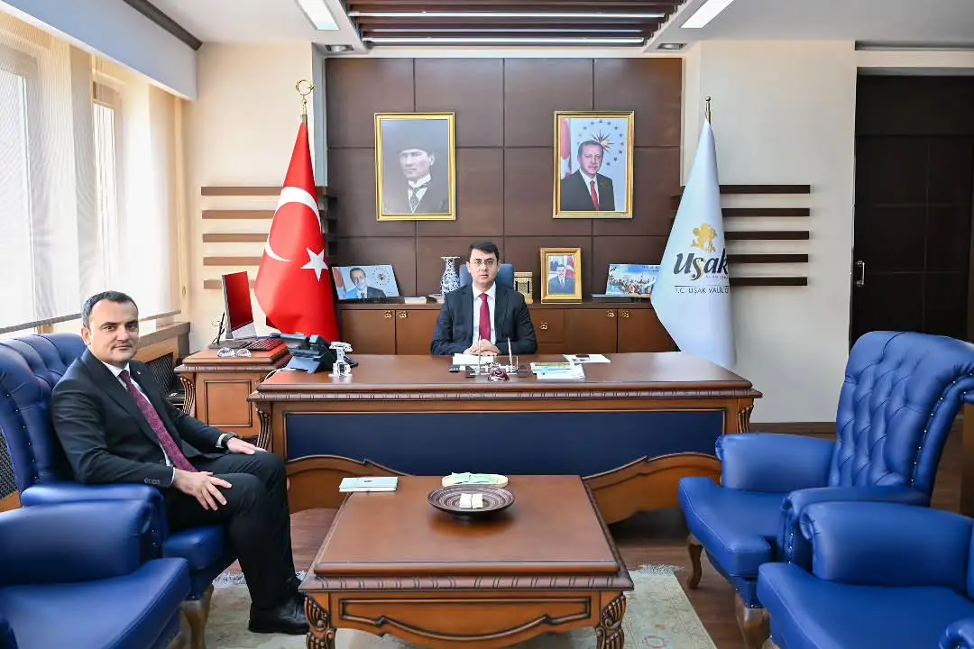 Uşak Valisi, Yeni Kaymakamı Kabul Etti
