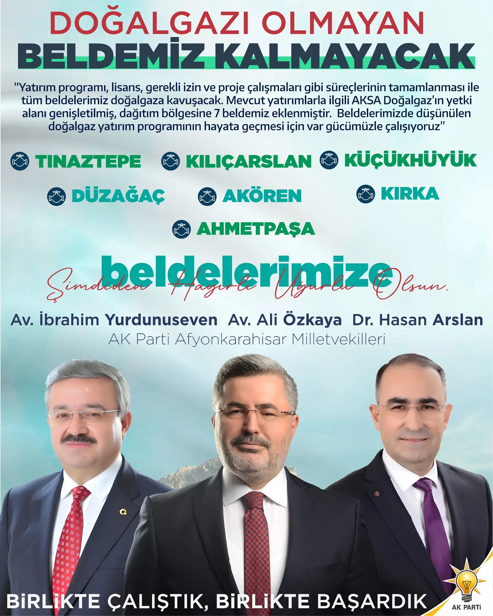 Afyonkarahisar'da Doğal Gaz Çalışmaları Devam Ediyor