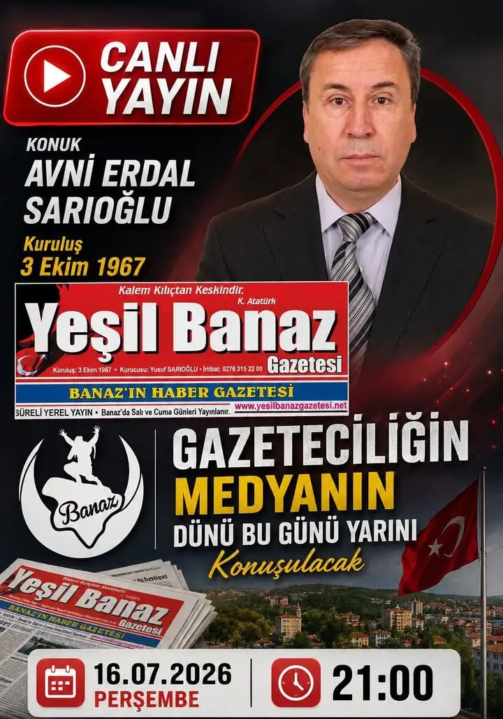 Banaz Belediyesi'nden Canlı Yayın Duyurusu