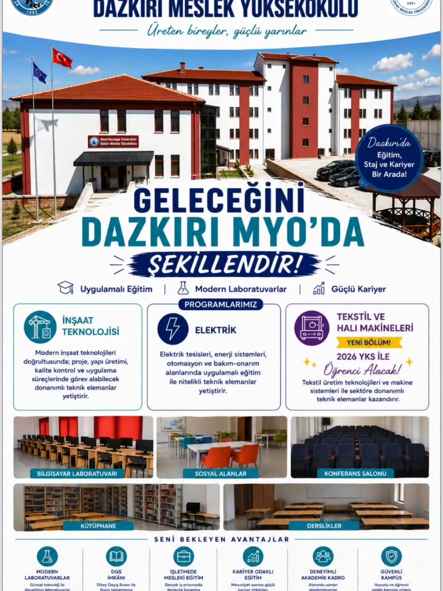 Dazkırı MYO'da Eğitim Fırsatları Duyuruldu