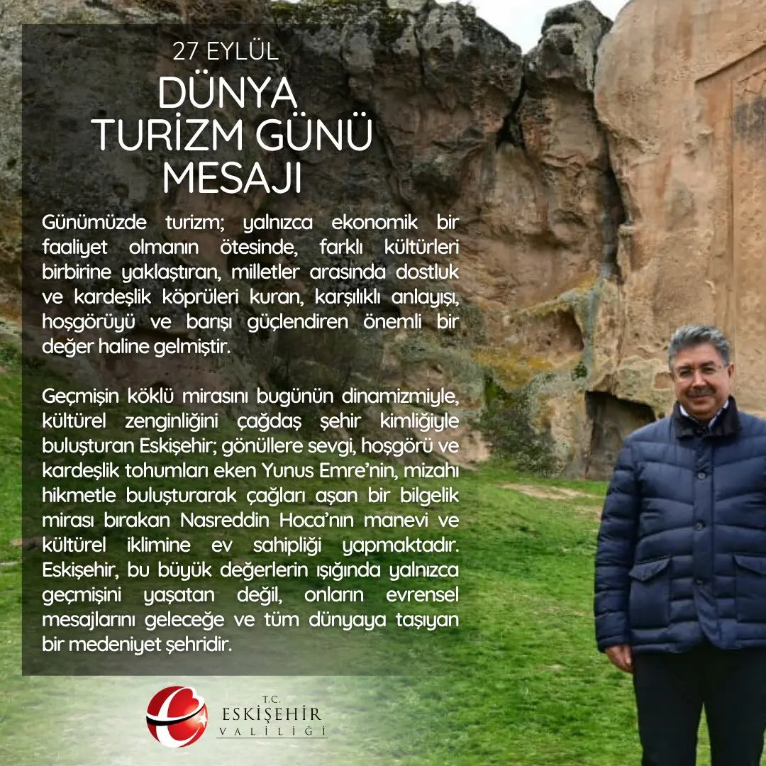 Vali Yılmaz'dan Dünya Turizm Günü mesajı