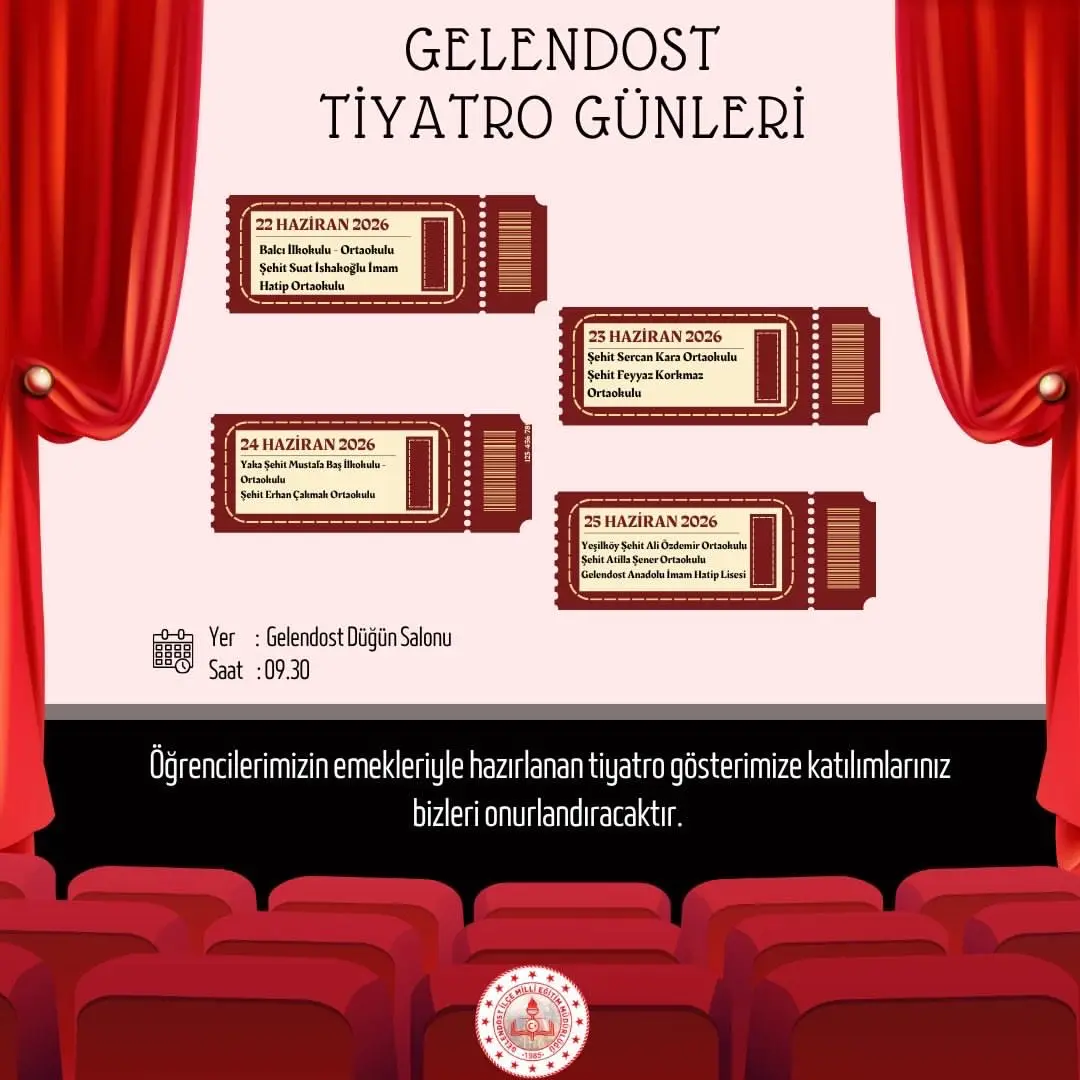 Gelendost Tiyatro Günleri Başlıyor